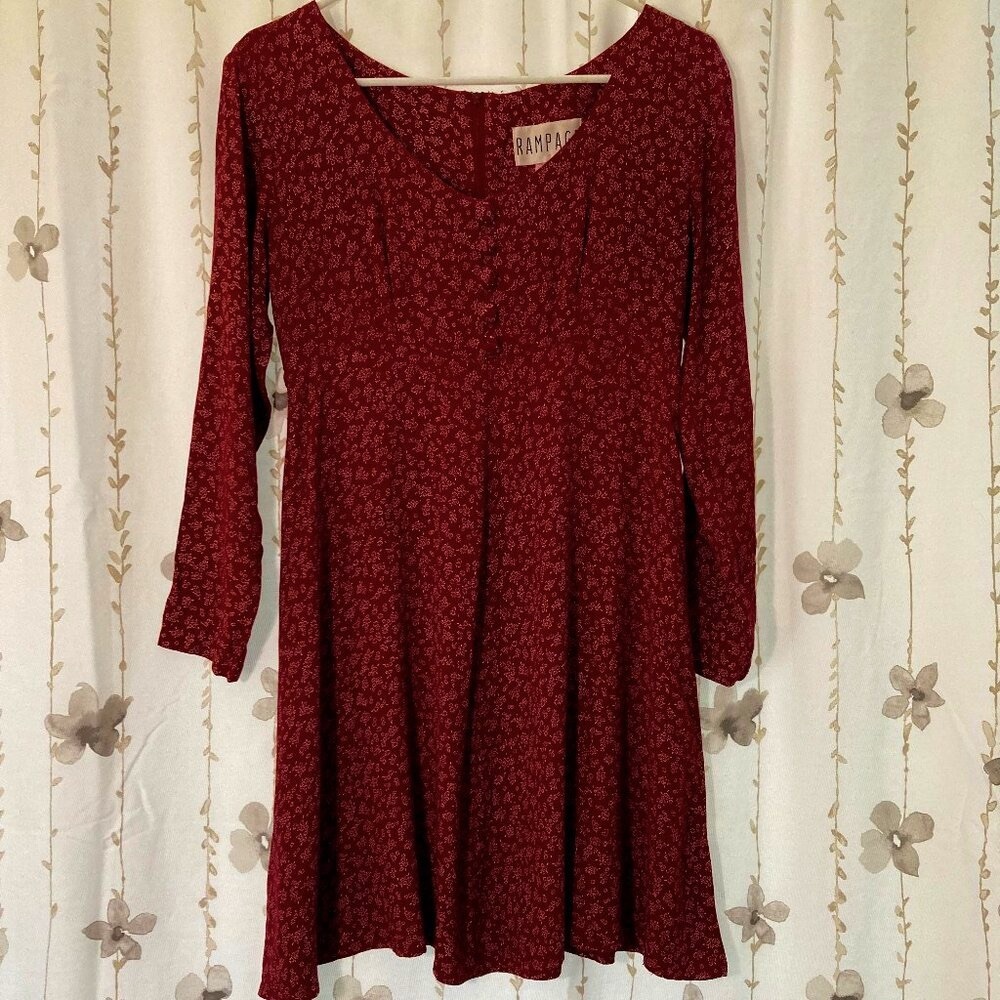 Rampage Red Floral Dress